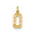 Casted Small Diamond Cut Number 0 Charm in 14k Yellow Gold