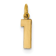 14ky Casted Small Polished Number 1 Charm hide-image