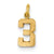14ky Casted Small Polished Number 3 Charm hide-image