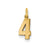 Casted Small Polished Number 4 Charm in 14k Yellow Gold
