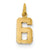 14ky Casted Small Polished Number 6 Charm hide-image