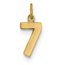 14ky Casted Small Polished Number 7 Charm hide-image