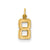 Casted Small Polished Number 8 Charm in 14k Yellow Gold