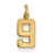 14ky Casted Small Polished Number 9 Charm hide-image