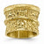 Stainless Steel Textured Yellow IP-plated Ring