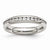 Stainless Steel 4mm April Clear CZ Ring