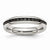 Stainless Steel 4mm Black CZ Ring