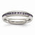 Stainless Steel 4mm February Purple CZ Ring
