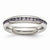 Stainless Steel 4mm February Purple CZ Ring