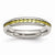 Stainless Steel 4mm November Yellow CZ Ring