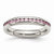 Stainless Steel 4mm October Pink CZ Ring