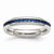 Stainless Steel 4mm September Blue CZ Ring