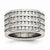 Stainless Steel Multirow 13mm CZ Ring