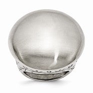 Stainless Steel Matte w/Textured Sides Ring