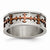 Stainless Steel Chocolate IP-plated Crosses Ring