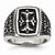 Stainless Steel Black Antiqued Cross Men's Ring