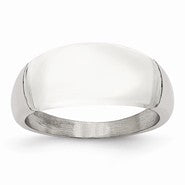 Stainless Steel 8mm Cats Eye, Size 6, Jewelry Ring