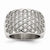 Stainless Steel White CZs Polished, Size 8, Jewelry Ring