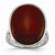Stainless Steel Red Agate, Size 8, Jewelry Ring