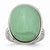 Stainless Steel Green Aventurine, Size 8, Jewelry Ring