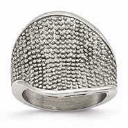 Stainless Steel Textured Ring