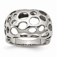 Stainless Steel Polished Circle Cut-out Ring