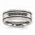 Stainless Steel Black IP-plated & Black Diamonds 9mm Wedding Band