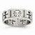 Stainless Steel Cutout Crosses w/Diamonds Ring