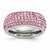 Stainless Steel Pink Crystal 9mm Eternity, Size 8, Jewelry Ring