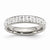 Stainless Steel 4mm Polished Crystal Ring