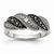 Stainless Steel Black and Clear CZ Ring