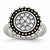 Stainless Steel CZ with Yellow IP-plated Accent Antiqued Ring