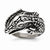 Stainless Steel Antiqued Alligator Ring