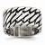 Stainless Steel Polished Tread Design Ring
