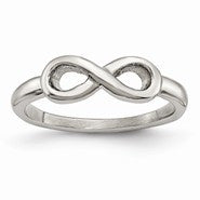 Stainless Steel Polished Infinity Symbol Ring