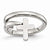 Stainless Steel Twisted Cross Polished Ring