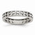 Stainless Steel Polished Crystal 4.50mm Wedding Band