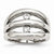 Stainless Steel Polished CZ Ring