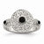 Stainless Steel Polished and Textured Black Onyx Ring