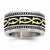 Stainless Steel Antiqued and Yellow IP-plated 13.25mm Ring