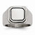 Stainless Steel Polished Black Enameled Ring