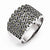 Stainless Steel Polished and Antiqued Marcasite Ring