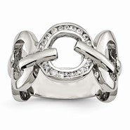 Stainless Steel CZ Ring