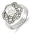 Stainless Steel Cultured Pearl & CZ Ring
