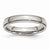 Stainless Steel Grooved and Beaded 4mm Polished Wedding Band