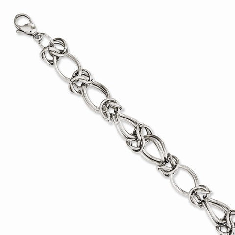 Stainless Steel Polished Ovals Bracelet