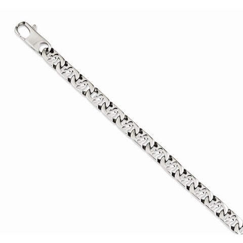 Stainless Steel Polished Oval Links Bracelet
