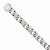 Stainless Steel Polished Link with Crosses Bracelet