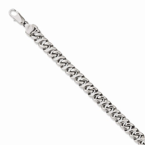 Stainless Steel Polished X Link Bracelet