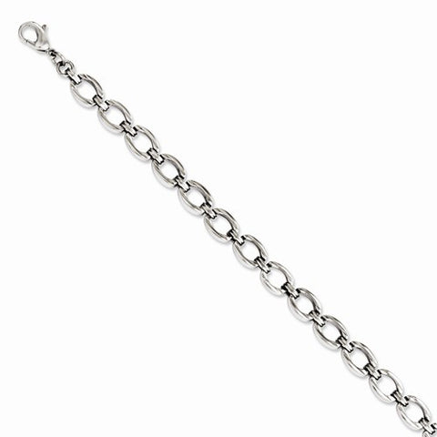 Stainless Steel Polished Ovals Bracelet